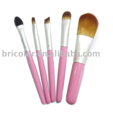 Synthetic hair make up brush set